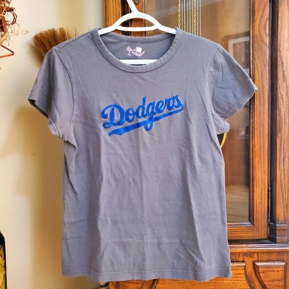 gfs coed Tops - gfs coed Dodgers Women's Capped-sleeved T-shirt